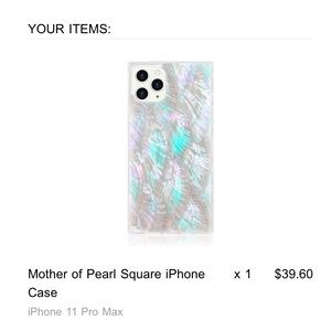 Flaunt Mother of Pearl Square Phone Case for iPhone 11 Pro Max